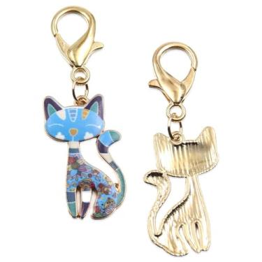 Imagem de Chaveiro Blue Fox com pingente de acrílico impresso a óleo para bolsas chaves e transporte decorativo diário