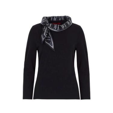 Imagem de Camiseta Feminina Vintage De Manga Longa Com Design De Laço Casual Ret