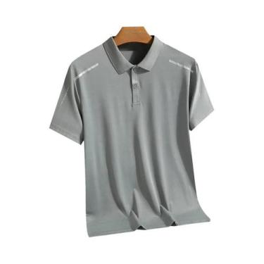 Imagem de Camisa Polo Feminina De Verão Em Seda Gelada, Secagem Rápida, Respiráv