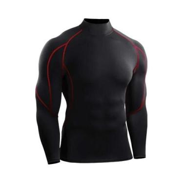 Imagem de Camiseta De Manga Longa Para Corrida Masculina, Compressão, Fitness, T