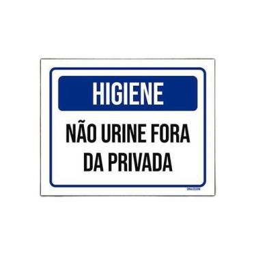 Imagem de Placa De Sinalização - Higiene Não Urine Fora Privada 27X35 - Sinalizo