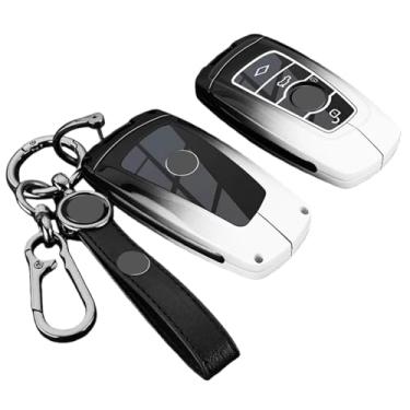 Imagem de Capa de chave de carro em liga de zinco compatível com BMW 1 3 5 7 Série X1 X3 X4 X5 F10 F15 F16 F20 F30 F18 F25 M3 M4 E34 Acessórios(B-white ring)