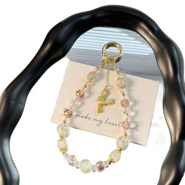 Imagem de Corrente de telefone borboleta Y2K cordão para celular doce amor coração com contas capa de telefone corrente suspensa acrílico (estilo B)
