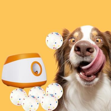 Imagem de Lançador automático de bolas para cães, lançador automático de bolas para cães de médio a grande, máquina de bolas de tênis de controle remoto para cães, brinquedos de estimulação mental para animais