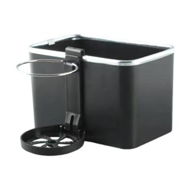 Imagem de YWJLQH Caixa Organizadora para Apoio de Braço Do Carro com Porta-copos Dobrável, Acessórios Automotivos, Porta-lenços E Organizador Central para Carro, Preto, Tamanho real