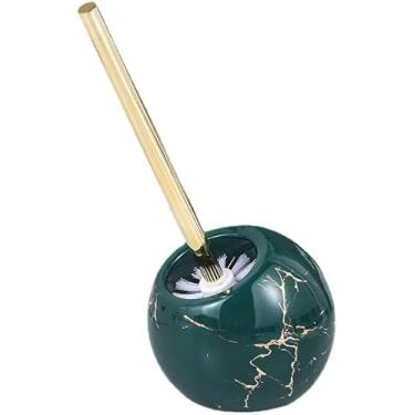 Imagem de Escova De Vaso Sanitário 1 Peça Suporte De Escova De Vaso Sanitário Conjunto De Suporte De Escova De Vaso Sanitário De Cúpula De Cerâmica Escova De Vaso Sanitário D, A, 13 * 13 * 32cm
