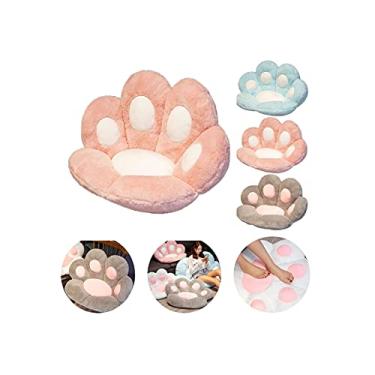 Imagem de Cat Paw Cushion Cute Seat Cushion,Cat Paw Shape Lazy Sofa Bear Paw Chair Cushion Bear's Paw Office Chair Cushion,Office Cozy Warm Seat Pillow,Plush Sofa Cushion Home Decoration （L-31.4x27.5in,Pink