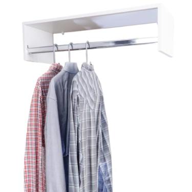 Imagem de Cabideiro, Arara de Parede para Closet, Quarto, Lavanderia(Branco)