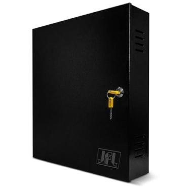 Imagem de Caixa Organizadora em Aço Black para CFTV com Fechadura