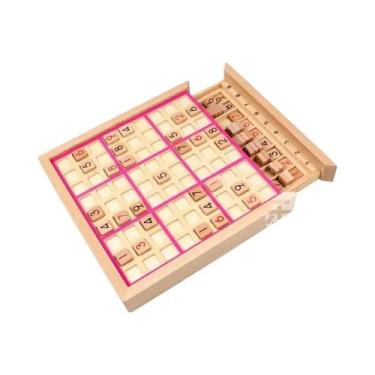 Imagem de Jogo De Sudoku Jiugongge De Madeira Para Crianças, Quebra-Cabeça Lógic