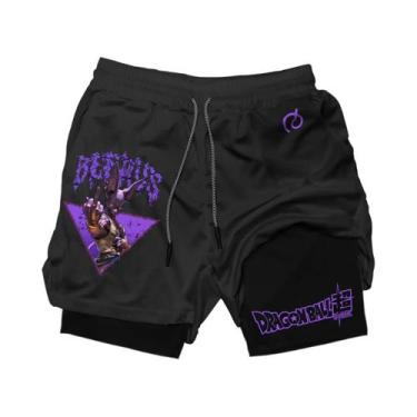 Imagem de Shorts Masculinos Dragon Ball Beerus Com Estampa 3D Para Treino De Gin