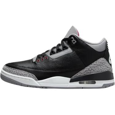 Imagem de Nike Tênis de basquete masculino Air Jordan 3 retrô, Preto, 42