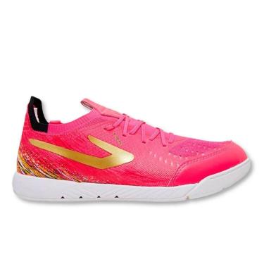 Imagem de Chuteira Futsal Topper Dominator Fuse Rosa Preto Dourado-Masculino