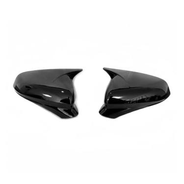 Imagem de Asa lateral espelho capa espelho retrovisor escudo auto-adesivo adicionar na tampa do espelho retrovisor Compatível com seat leon mk4 cupra 2020-2024 fr st(Black)