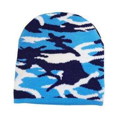 Imagem de Gorro De Malha Em Cores Camufladas Quente Moda Hip Hop Outono Inverno 