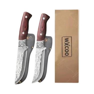 Imagem de Conjunto De Facas De Açougueiro Profissionais Forjadas À Mão, Faca Mul