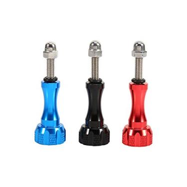 Imagem de Akozon 3 X Conjunto de Parafusos de Porca de Parafuso de Botão de Alumínio Inoxidável para HD Hero 4 3 + 2 - Parafusos de Polegar Fáceis de Usar para Equipamentos, Compatíveis Com Tripés Padrão
