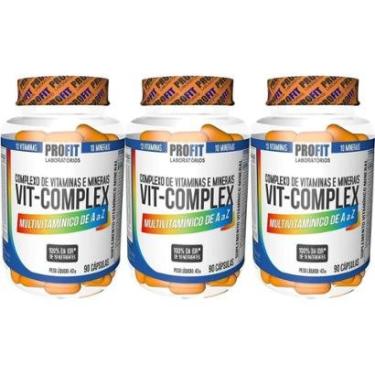 Imagem de Kit 3X Vit Complex - 90 Cápsulas - ProFit-Masculino