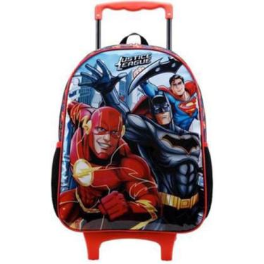 Imagem de Mochila Infantil Escolar de Costas Liga Da Justiça - XERYUS, Preto 