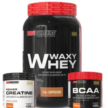 Imagem de Kit Waxy Whey 2kg + BCAA 4,5 100g + Power Creatina 100g  Bodybuilders,