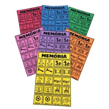 Imagem de Kit Com 10 Jogo Da Memória Em Português Material Educativo - Criativa 