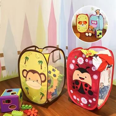 Imagem de Cesto de Roupas Infantil Organizador Porta Treco Brinquedos - Art Hous