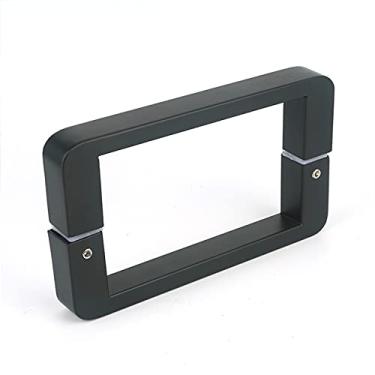 Imagem de BAZAC Puxador de porta de vidro tubular para chuveiro distância do orifício 145 mm, maçaneta de chuveiro de aço inoxidável, puxadores de porta de celeiro de puxar - preto