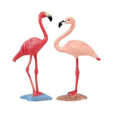 Imagem de Modelo De Animal Selvagem Em Miniatura: Flamingo, Papagaio, Gaivota, P
