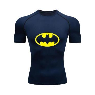 Imagem de Camiseta De Compressão Masculina De Secagem Rápida, Manga Curta, Estam