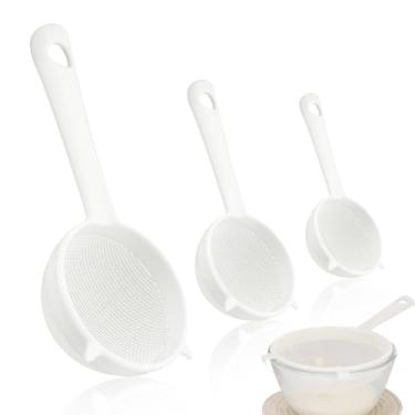 Imagem de Conjunto de filtros de plástico de grau alimentício, 3 peças, filtros de malha fina para kefi, kombucha, quinoa e mais - peneiras não metálicas fáceis de limpar