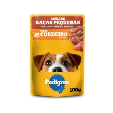 Imagem de Ração Úmida Sachê Cordeiro ao Molho para Cães Adultos de Raças Pequenas 100g Pedigree