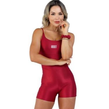 Imagem de Macaquinho de Treino Glow Fitness Academia Boot Training Brasil, Cerej