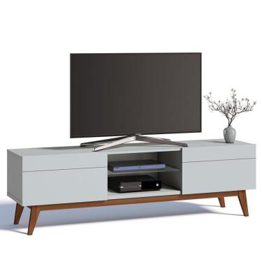 Imagem de Rack Classic 180cm 2 Gavetas Branco Acetinado Imcal