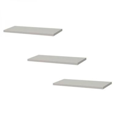 Imagem de Kit 3 Prateleiras 40 X 15cm Branca Suporte Invisível
