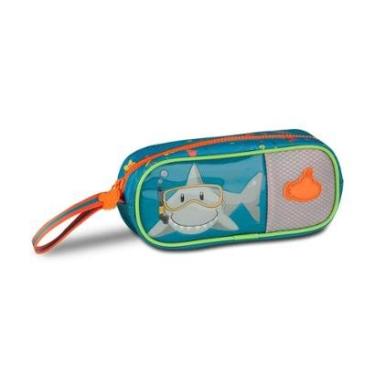 Imagem de Estojo Duplo Escolar Infantil Tubarão Estojo Escolar Crianças-Masculino