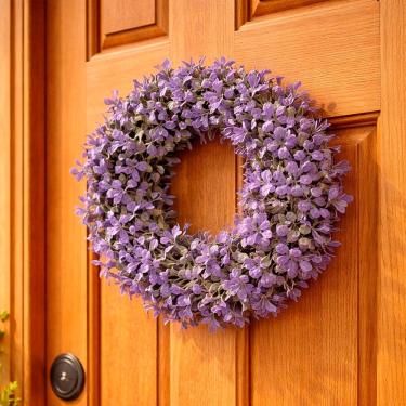 Imagem de Guirlanda Artificial Coroa De Flores Enfeite Decorativo 25cm