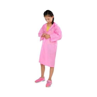 Imagem de Capa De Chuva Transparente Impermeável De EVA Para Crianças, Poncho De