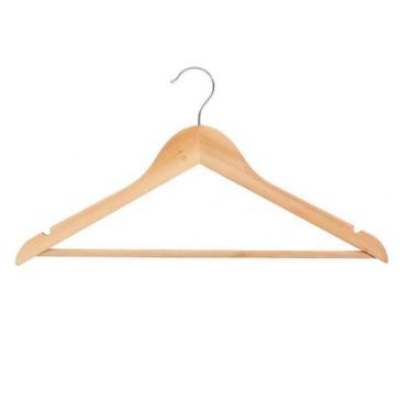 Imagem de Kit 3 Cabides de Madeira Resistente e Elegante com Barra para Calças -