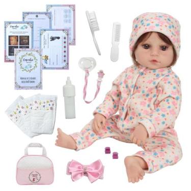 Imagem de Bebe Reborn Valentina Fio a Fio Corpo Silicone Completo - Cegonha Rebo