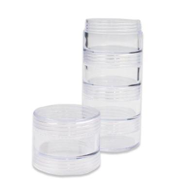 Imagem de Torre vazia com 5 potes de acrílico de 15g organizador - MIX DA JO