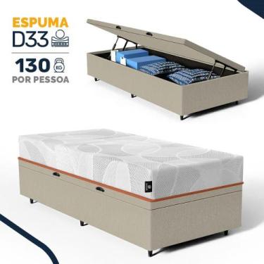 Imagem de Cama Box Baú com Colchão de Espuma D33 Enrolado Sonno Full Umaflex Sol