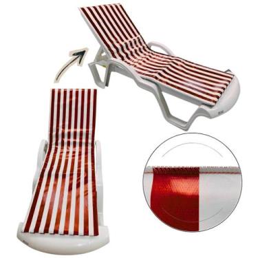 Imagem de Colchão Almofada Espreguiçadeira Dupla-face Listrado - DreamInBox