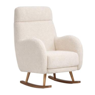 Imagem de Poltrona De Amamentação Laura Balanço Milka Bouclé Off White - Nexta Casa
