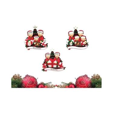 Imagem de Pingente De Árvore De Natal Em Acrílico 2D DIY, Decorações Familiares,