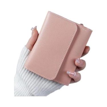 Imagem de Carteira Feminina Ultrafina Tripla Dobrável Multifuncional Com Porta-C