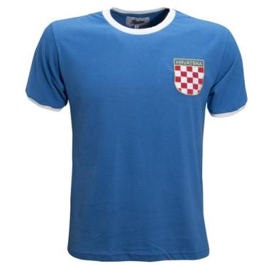 Imagem de Camisa Croácia 1990s Liga Retrô  Azul G, G, Azul