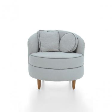 Imagem de Poltrona Com Puff Indian Madeira Garapa Almofadas Decorativas Cor Amêndoa Casa Chair