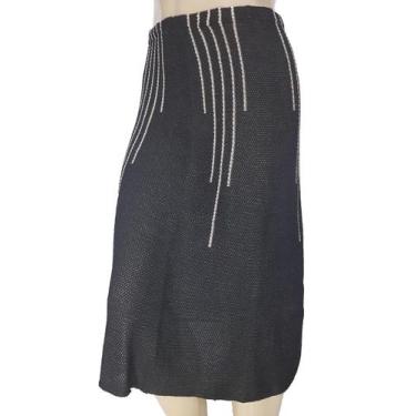 Imagem de Saia Feminina Tricot Jacq - Katlen Tricot, Preto, Único
