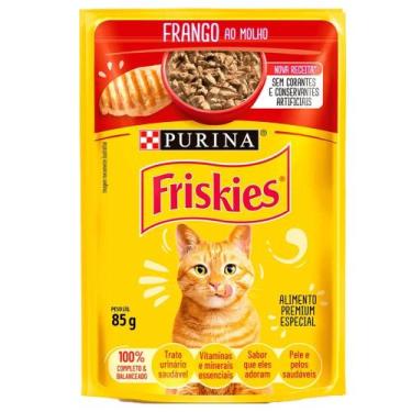 Imagem de Sachê Friskies Frango ao Molho para Gatos Adultos 85g - Purina, Frango