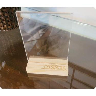 Imagem de Kit com 10 Displays 10x15 de Mesa em Pinus e Acrílico Transparente - n